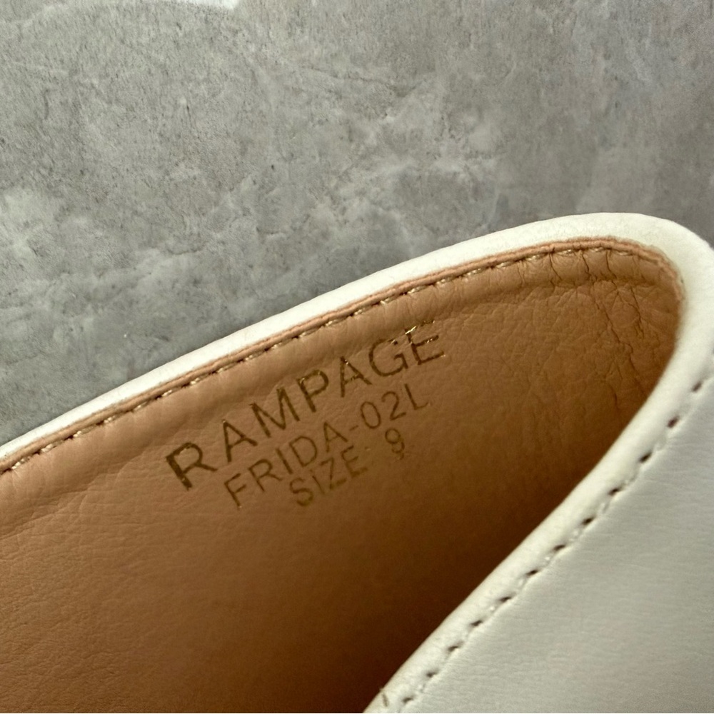 NWOT Women’s Rampage Frida Square Open Toe Mule Heel Thong Sandals Size 9 - Picture 10 of 13